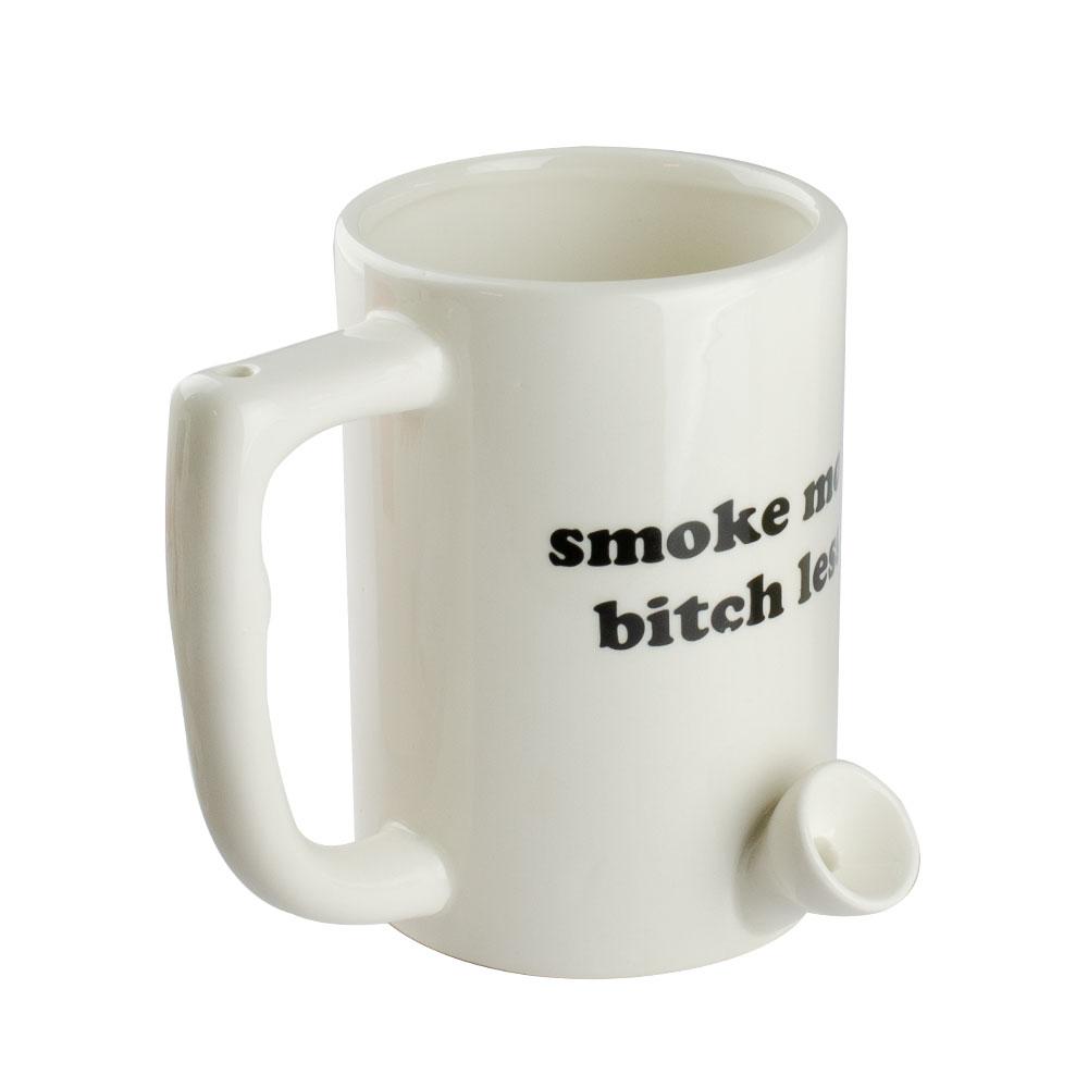 Ceramic Coffee Mug Pipe White - Image 3