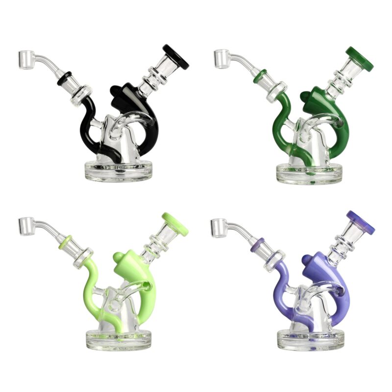 Red Eye Glass 6.75" Equalizer Concentrate Rig with 2 Hole Diffuser & Quartz Banger