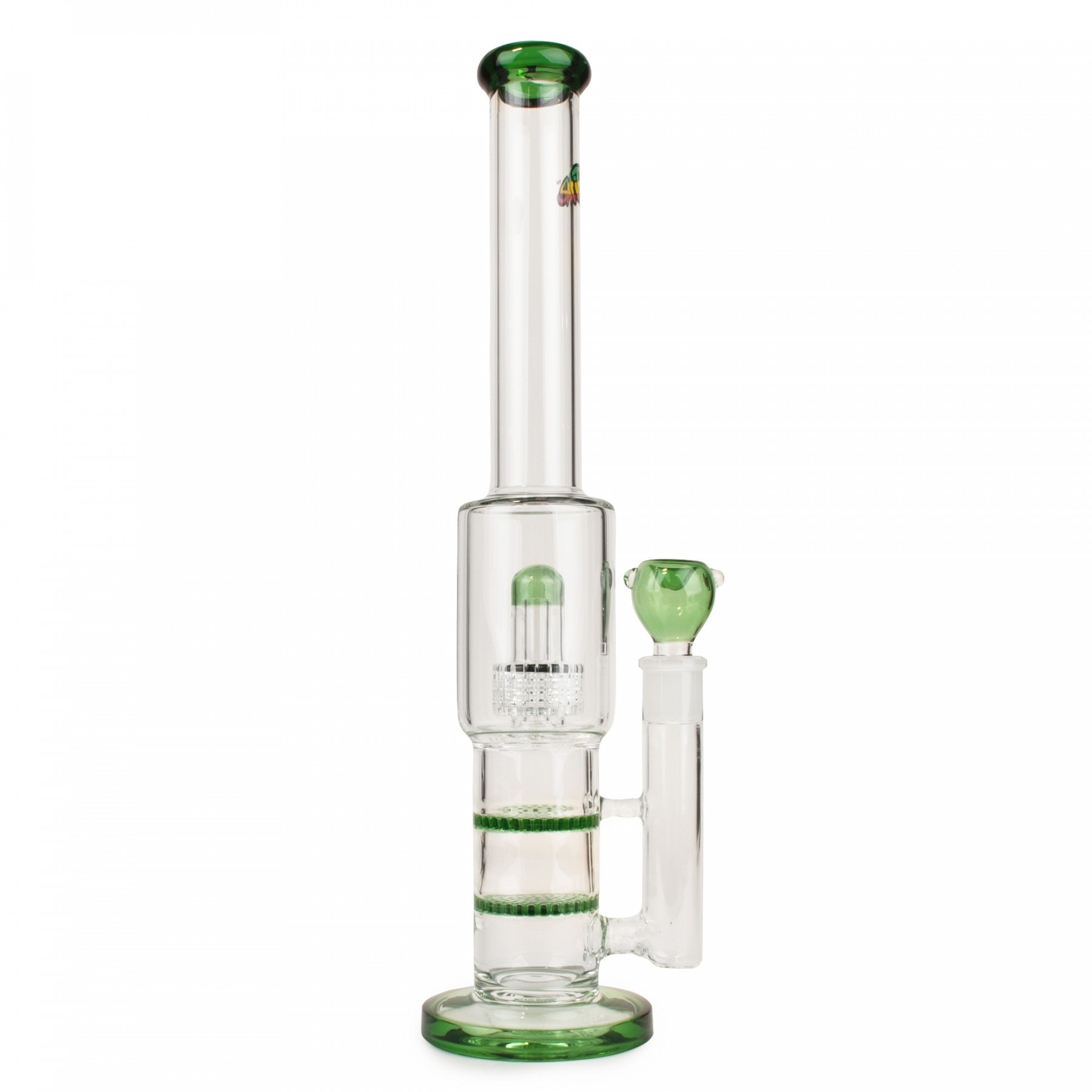 16" Tall Tube W/Showerhead & Dual- Green